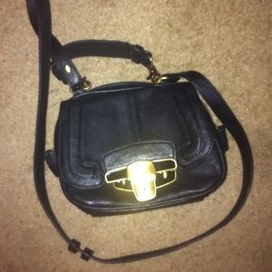 Forever21 black and gold bag