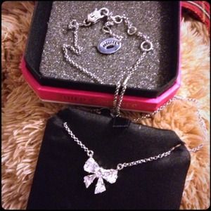 Sold! Juicy Couture crystal bow necklace