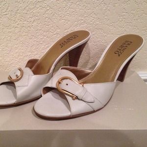 Stunning must have white buckle heels