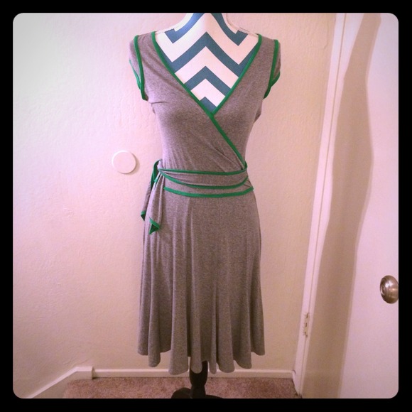 BCBG Maxazria Dress.  Gray/green
