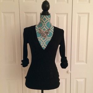 Black knitted sweater