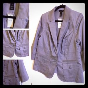 Gray 3/4 sleeve blazer. Lane Bryant size 14W