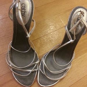 Silver dress heels