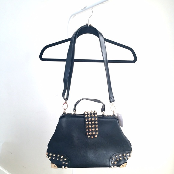 Romwe Bags - NEW* black statement bag w gold studs Romwe Bags - NEW* black statement bag w gold studs