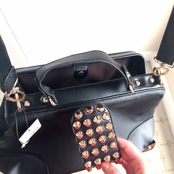 Romwe Bags - NEW* black statement bag w gold studs Romwe Bags - NEW* black statement bag w gold studs