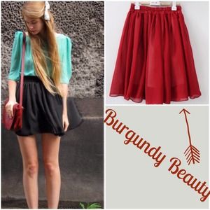 Chiffon skirt & red necklace bundle