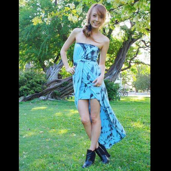 Sold!!! Fighting Eel tube top dress black & white