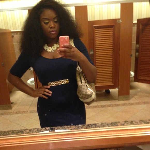 Navy maxi dress