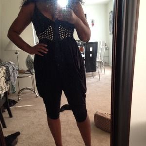 Black Capri  romper
