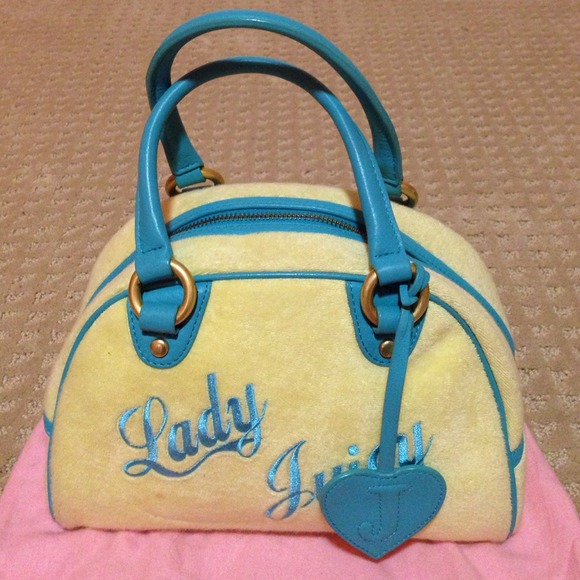 Authentic JUICY COUTURE velour bowler handbag