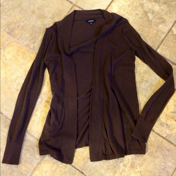 Brown Express cardigan, size small