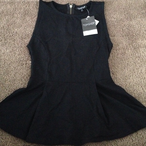 TOPSHOP peplum tank size 4