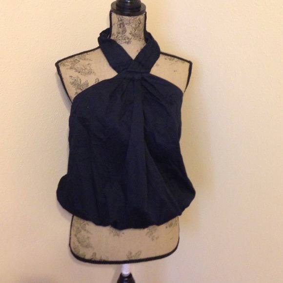 Limited blue halter top