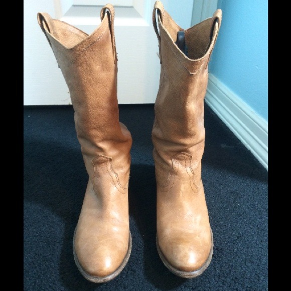 Tan Frye boots