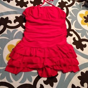 Red Ruffle Swimsuit
