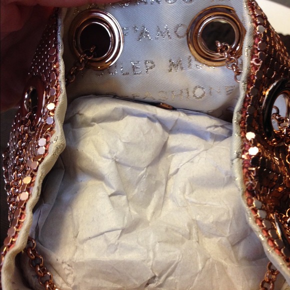 🎉HP🎉 NWT Kate spade Night Owl Rose Gold Mesh Bag - Picture 4 of 4