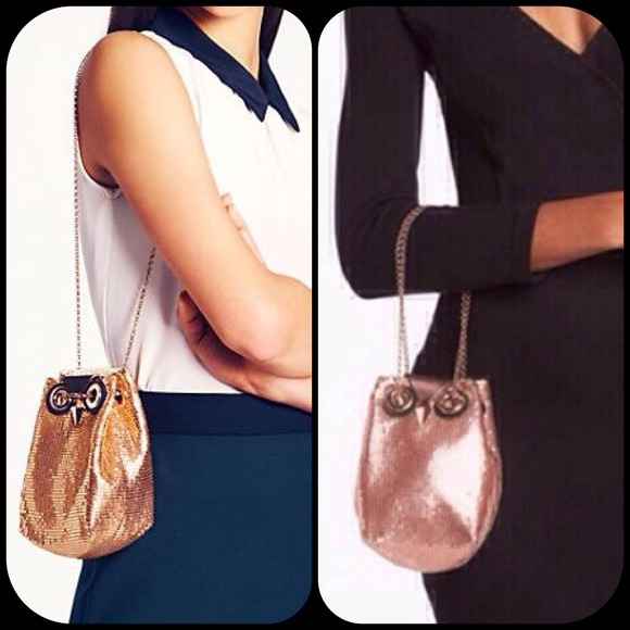 🎉HP🎉 NWT Kate spade Night Owl Rose Gold Mesh Bag - Picture 2 of 4