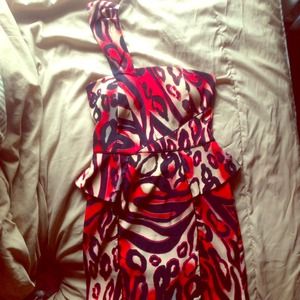 XOXO animal print peplum dress