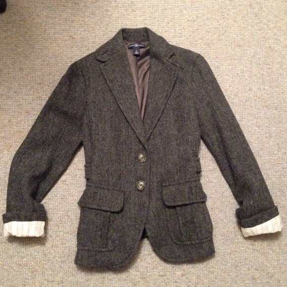 Gap herringbone blazer jacket size 0 XS