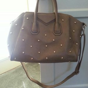 Tan purse with studs