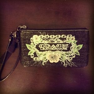 Coach Denim Wristlet