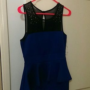New w/o tag. Royal Blue peplum dress