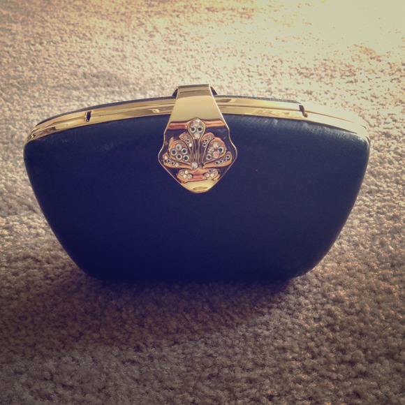 Handbags - Black and Gold Clutch