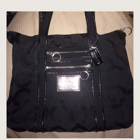 🚫SOLD Coach NWOT black metallic poppy bag - Picture 4 of 4