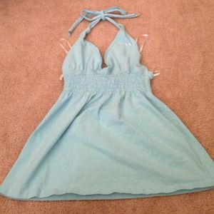 Turquoise bebe halter top