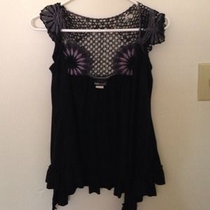 Black sleeveless cardigan