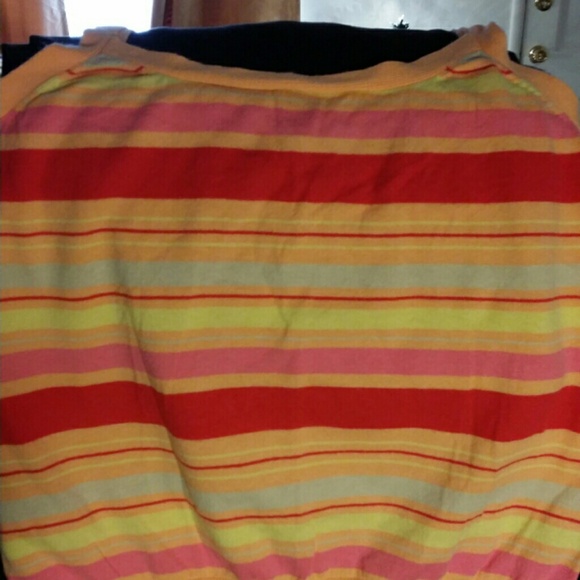 Tank Top Straps Multi Color stripes oranges / pink
