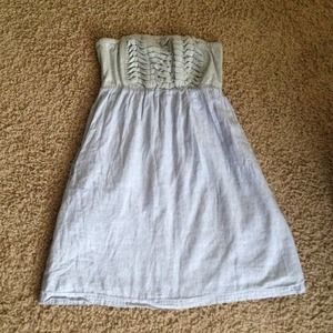 Blue and grey summer dress