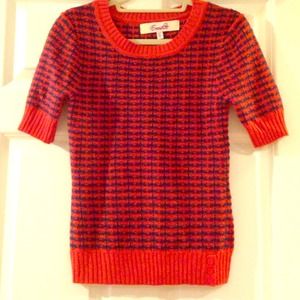 Burnt Orange and Navy Blue sweater