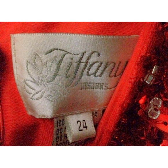 Red Tiffany Prom Dress - Picture 4 of 4