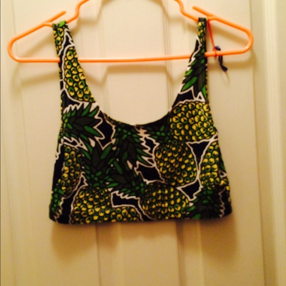 H&M pineapple crop top