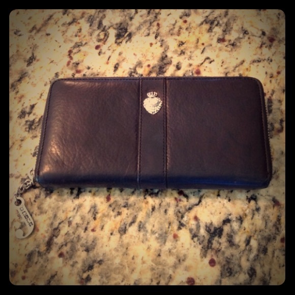 Authentic leather gem heart Juicy Couture wallet