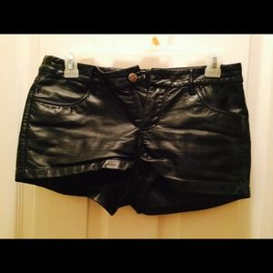 Pleather shorts