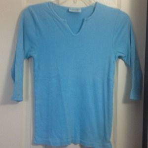 *****Baby blue 3/4 length sleeve shirt