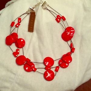Stunning Red Beaded Necklace