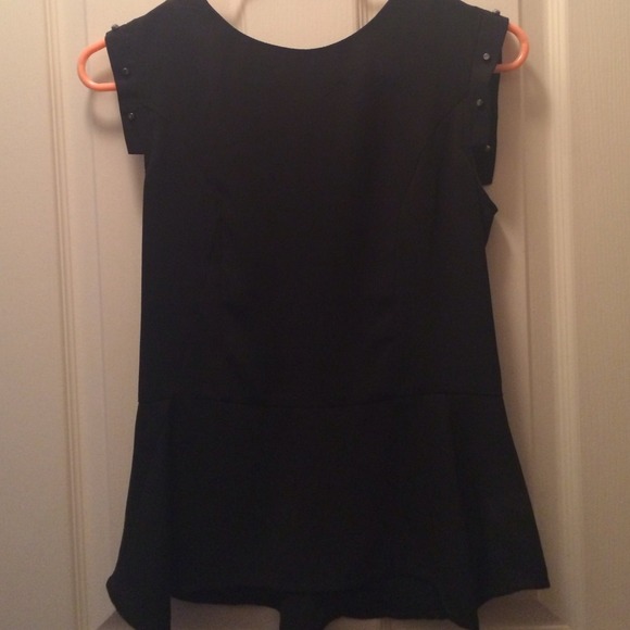 Black peplum top