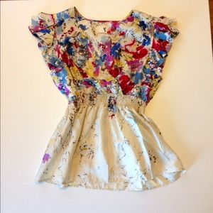 Anthropologie Silk Top 🍰🎂🌷🌺 Host Pick!!!!