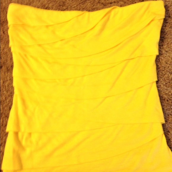 Twenty One Bright Layered yellow top-sz S - Picture 1 of 4