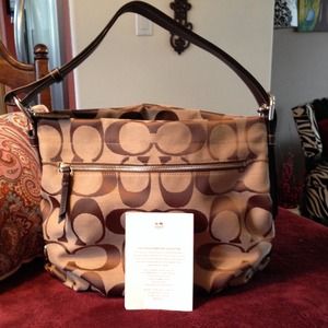 Coach signature shoulder bag