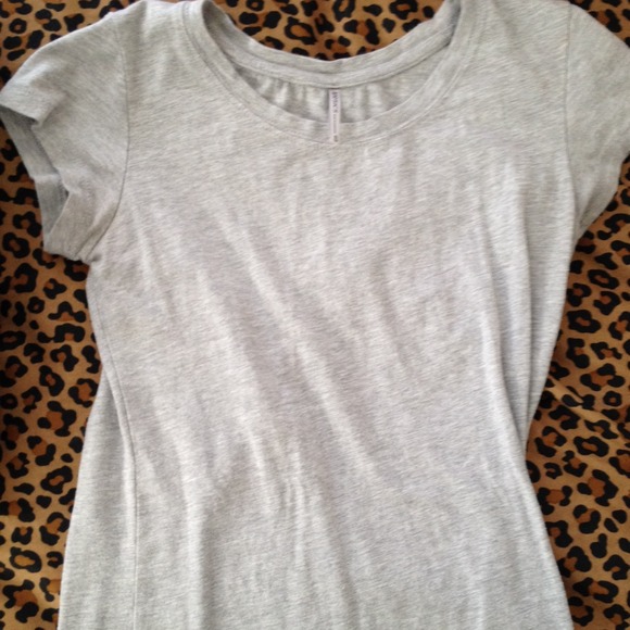 Simple grey fitted shirt and bright green shirt