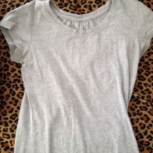 Simple grey fitted shirt and bright green shirt