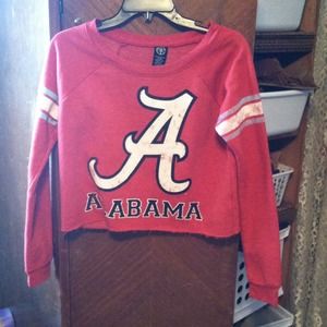 Cropped tummy/long sleeve Alabama game day shirt!!