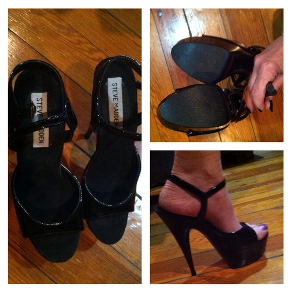 Steve Madden Black Patent Platform Stilettos🌷 - Picture 4 of 4