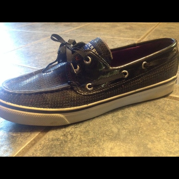 Black sparkly sperrys - Picture 2 of 3
