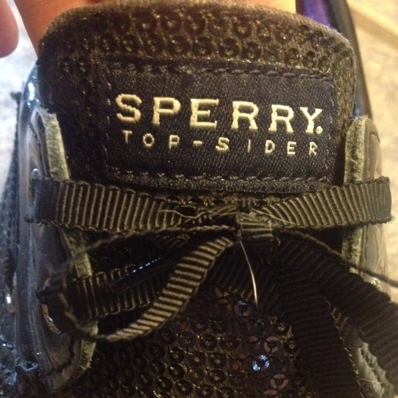 Black sparkly sperrys - Picture 3 of 3