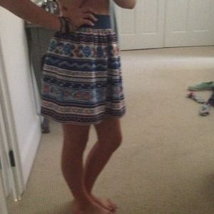 Blue tribal skirt